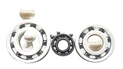 Ceramic-hybrid and full-ceramic bearings